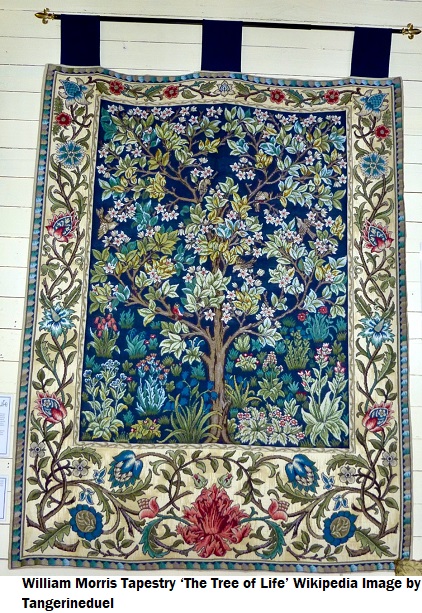 William Morris Tapestry ‘The Tree of Life’ Wikipedia Image by Tangerineduel