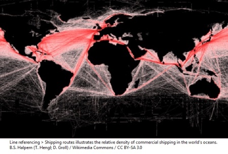 shipping routes line referencing