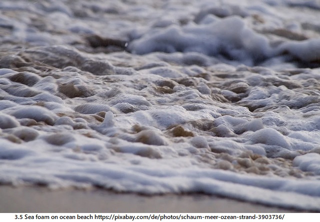 3.5 Sea foam on ocean beach http pixabay.com 3903736