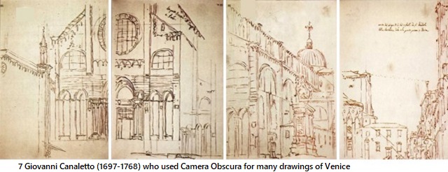 7 Giovanni Canaletto (1697-1768) who used Camera Obscura for many drawings of Venice